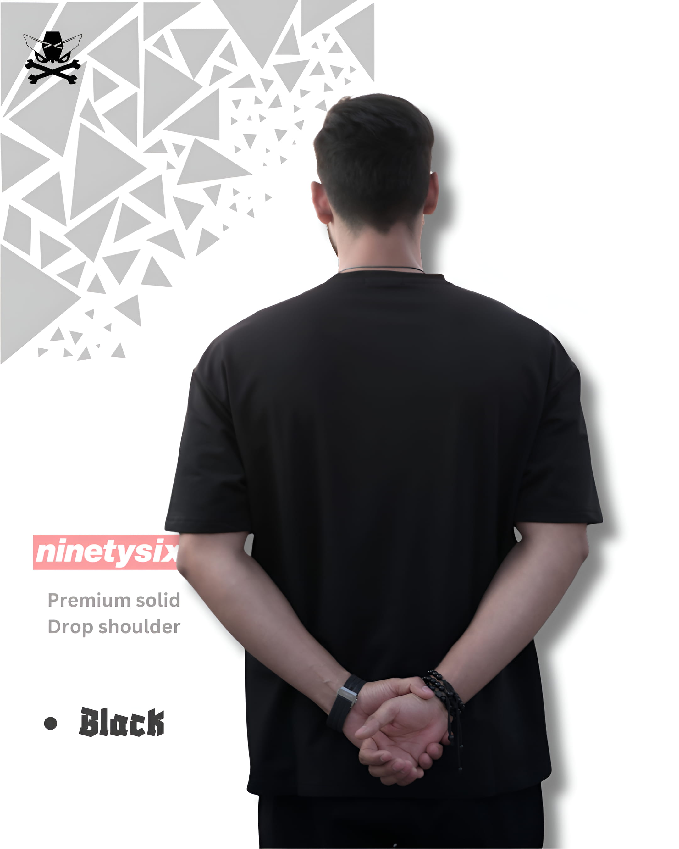 Black solid drop shoulder - 2