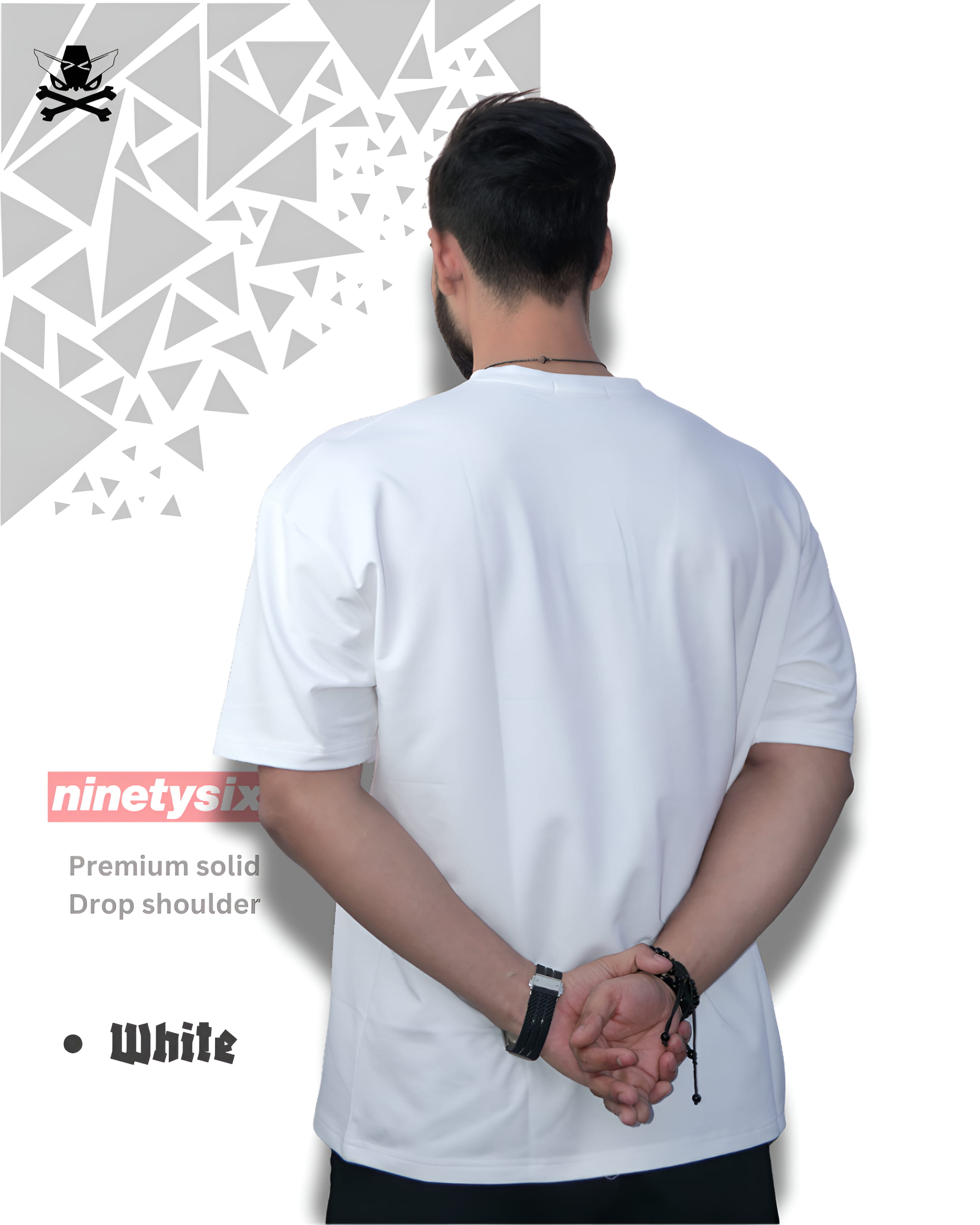 White solid drop shoulder - 2