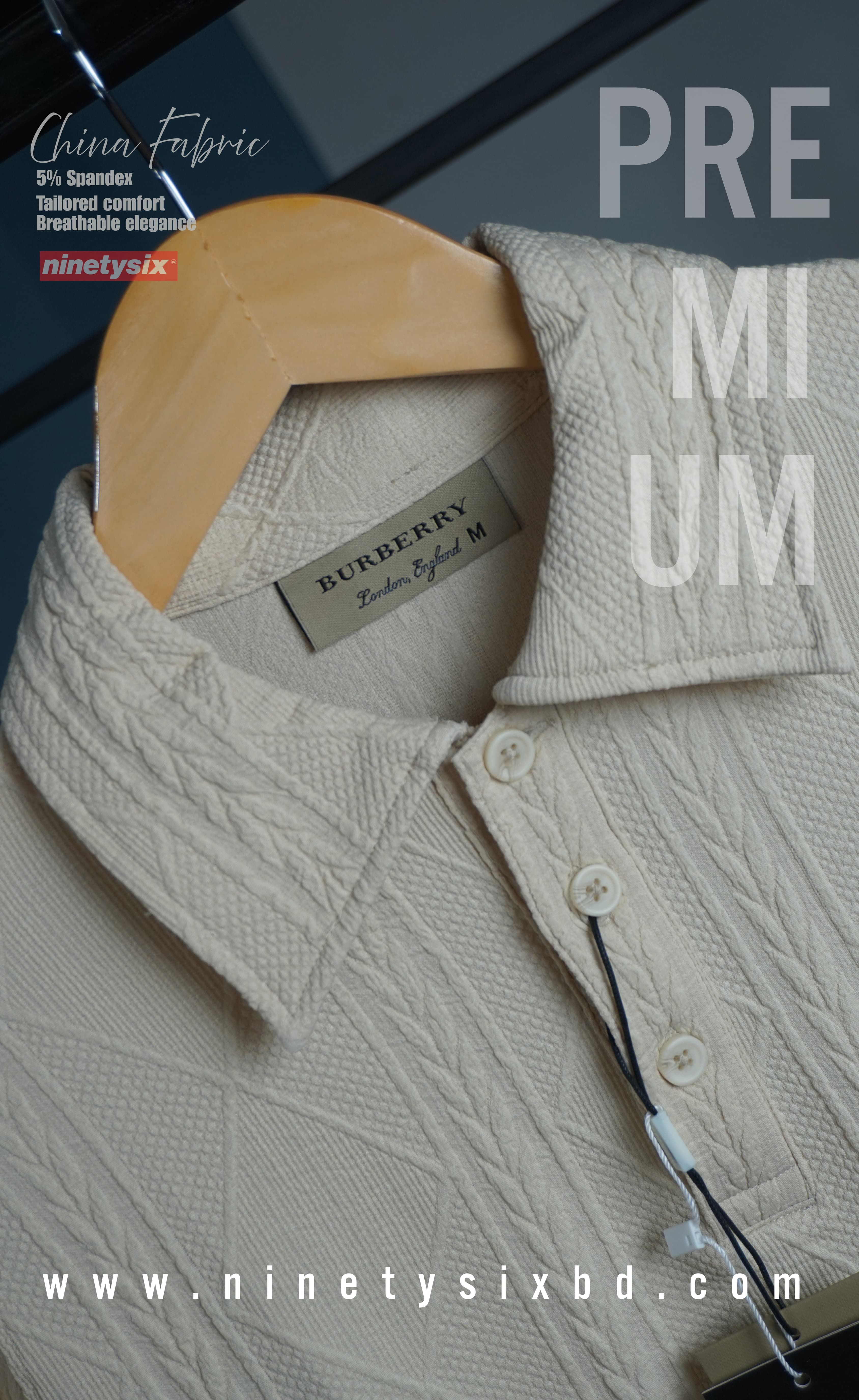 P004 Premium Polo (Off white/ Unisex) - 2