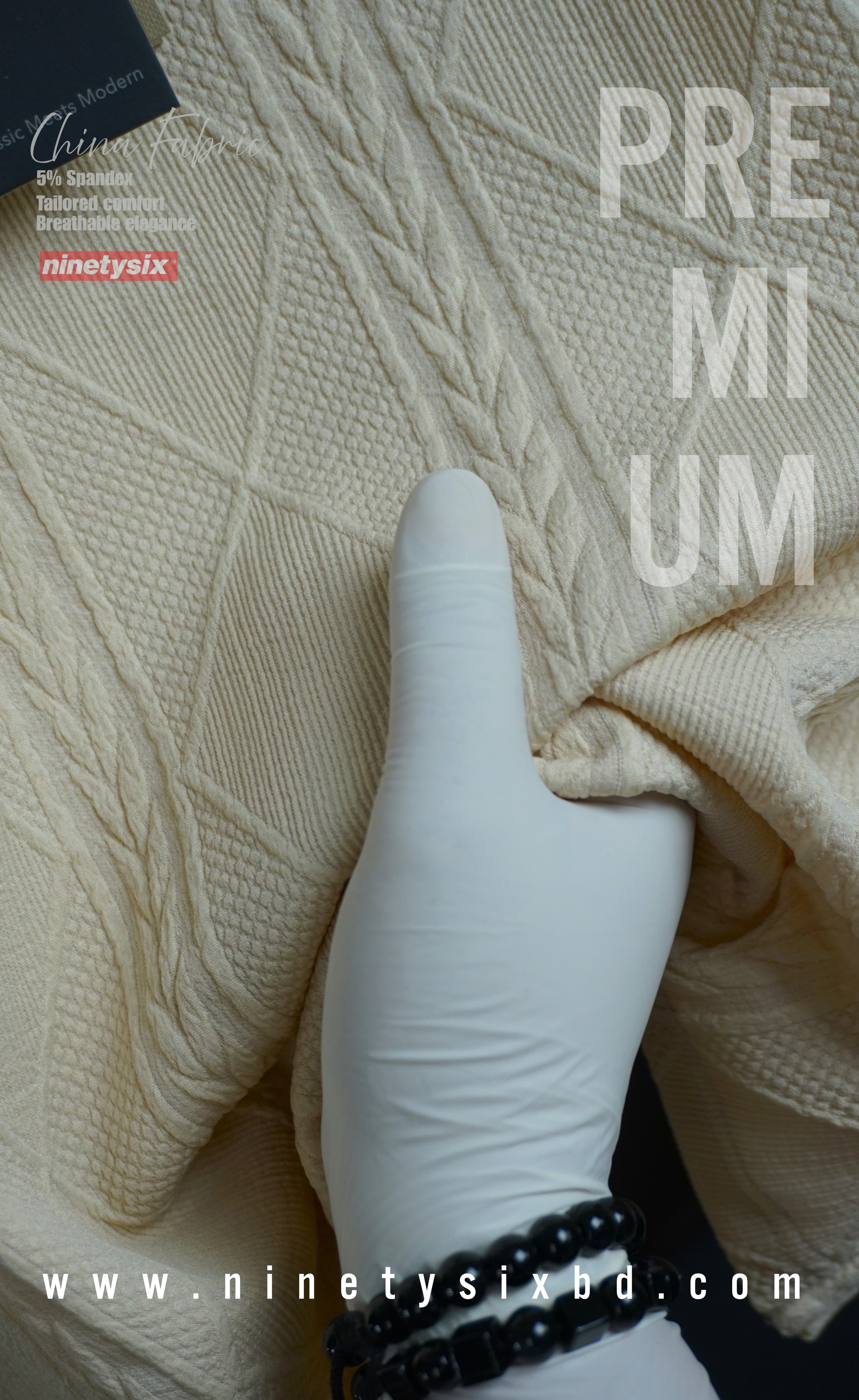 P004 Premium Polo (Off white/ Unisex) thumbnail 3