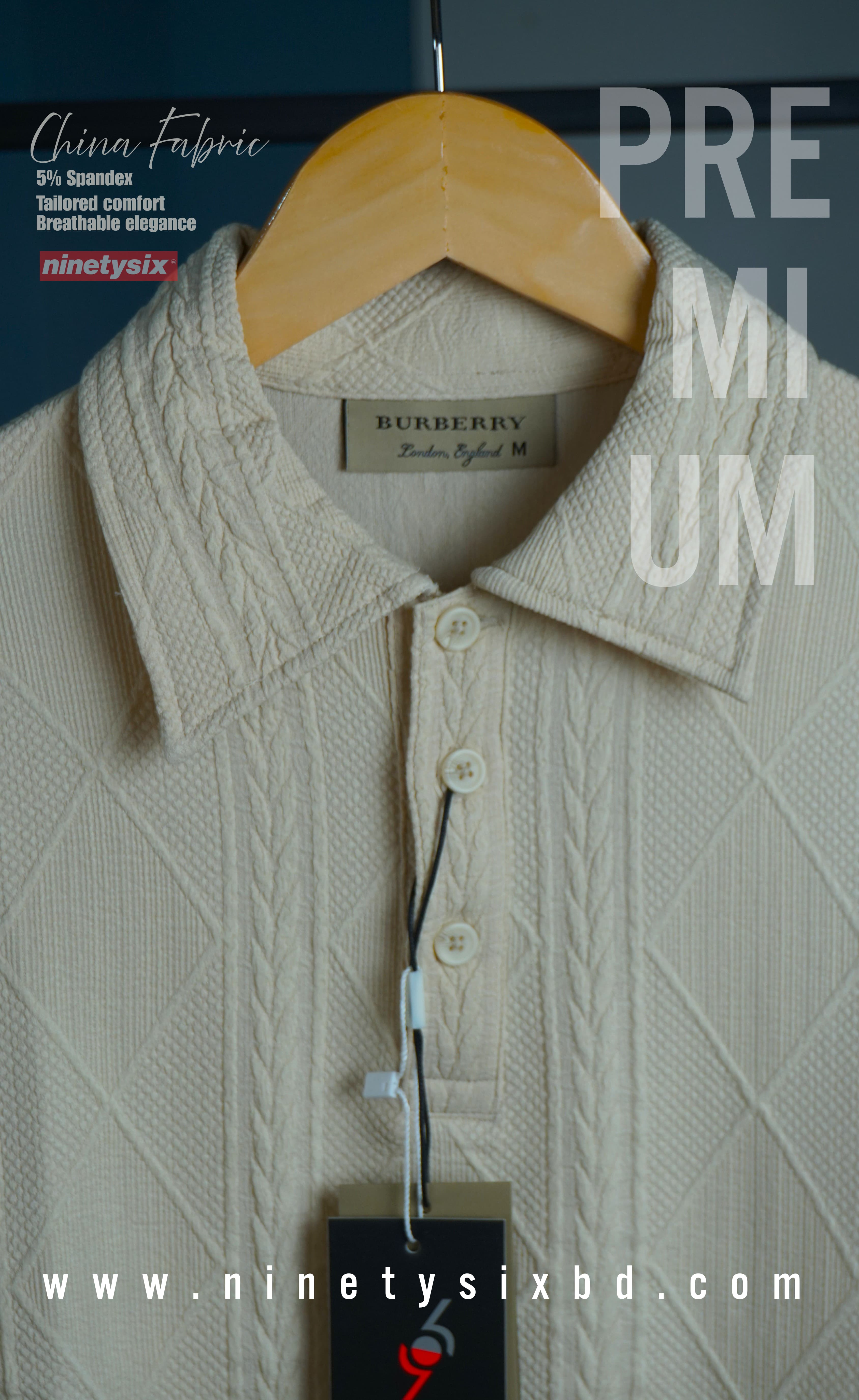 P004 Premium Polo (Off white/ Unisex) thumbnail 4