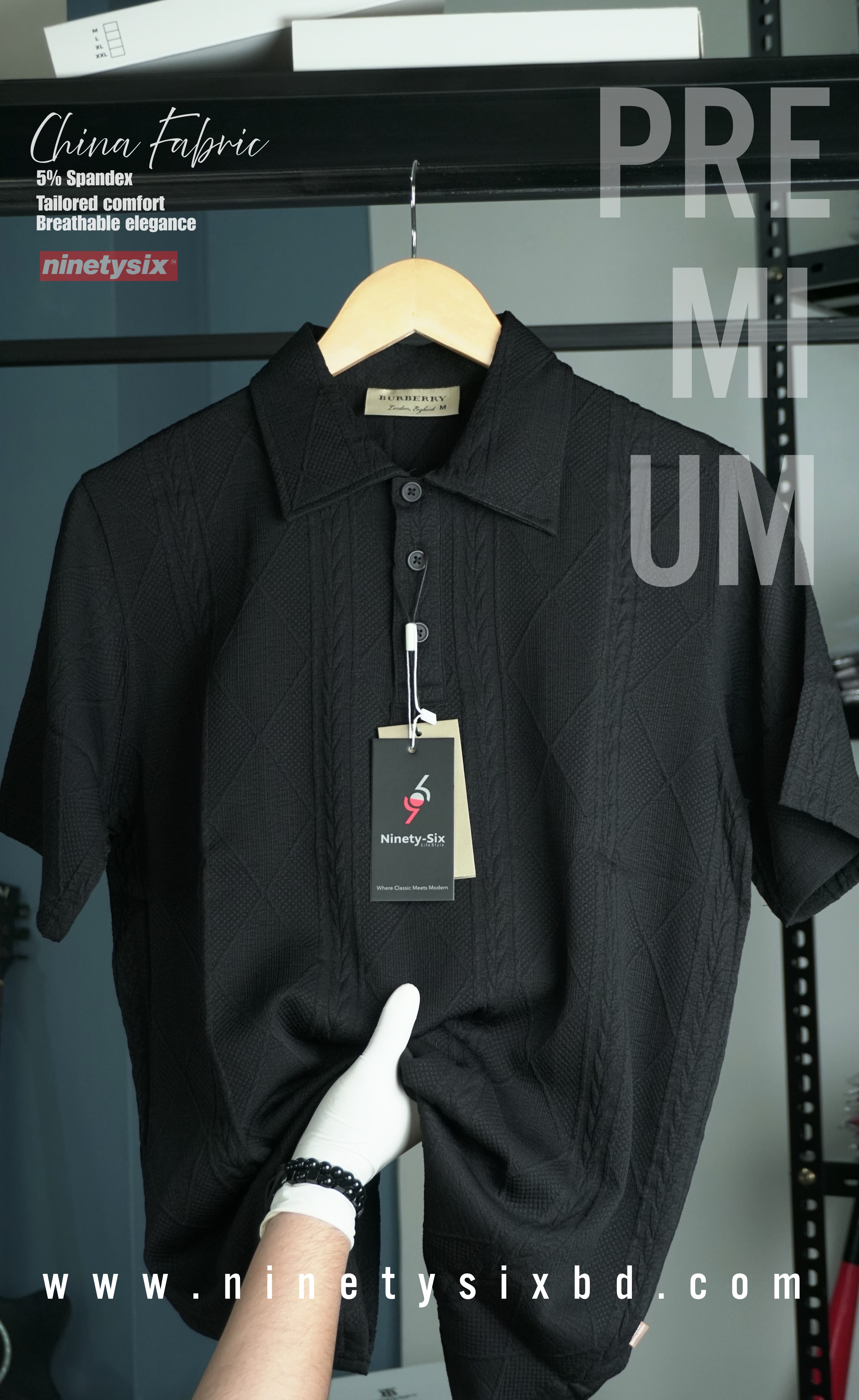 P004 Premium Polo (Black / Unisex)
