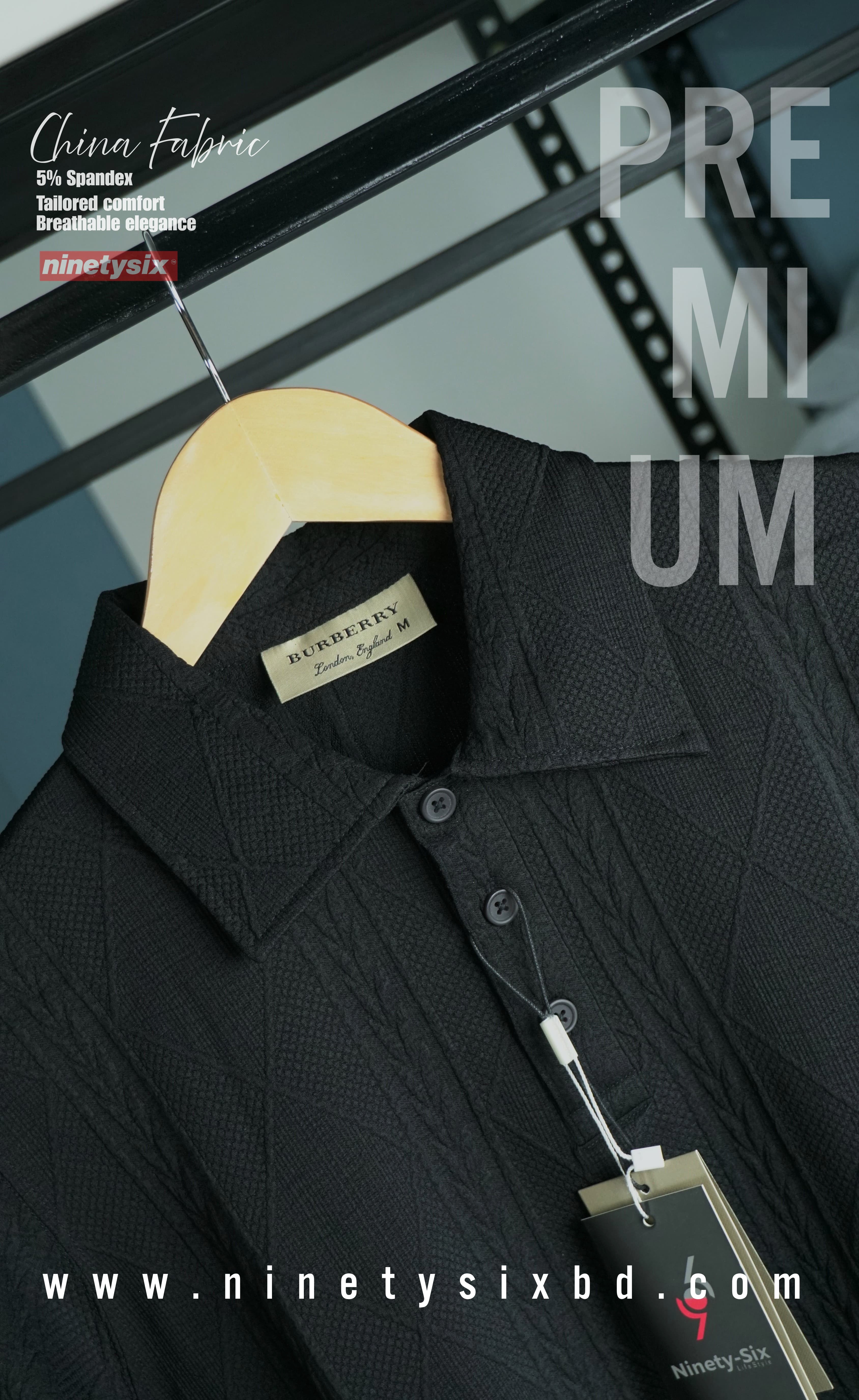 P004 Premium Polo (Black / Unisex) - 2