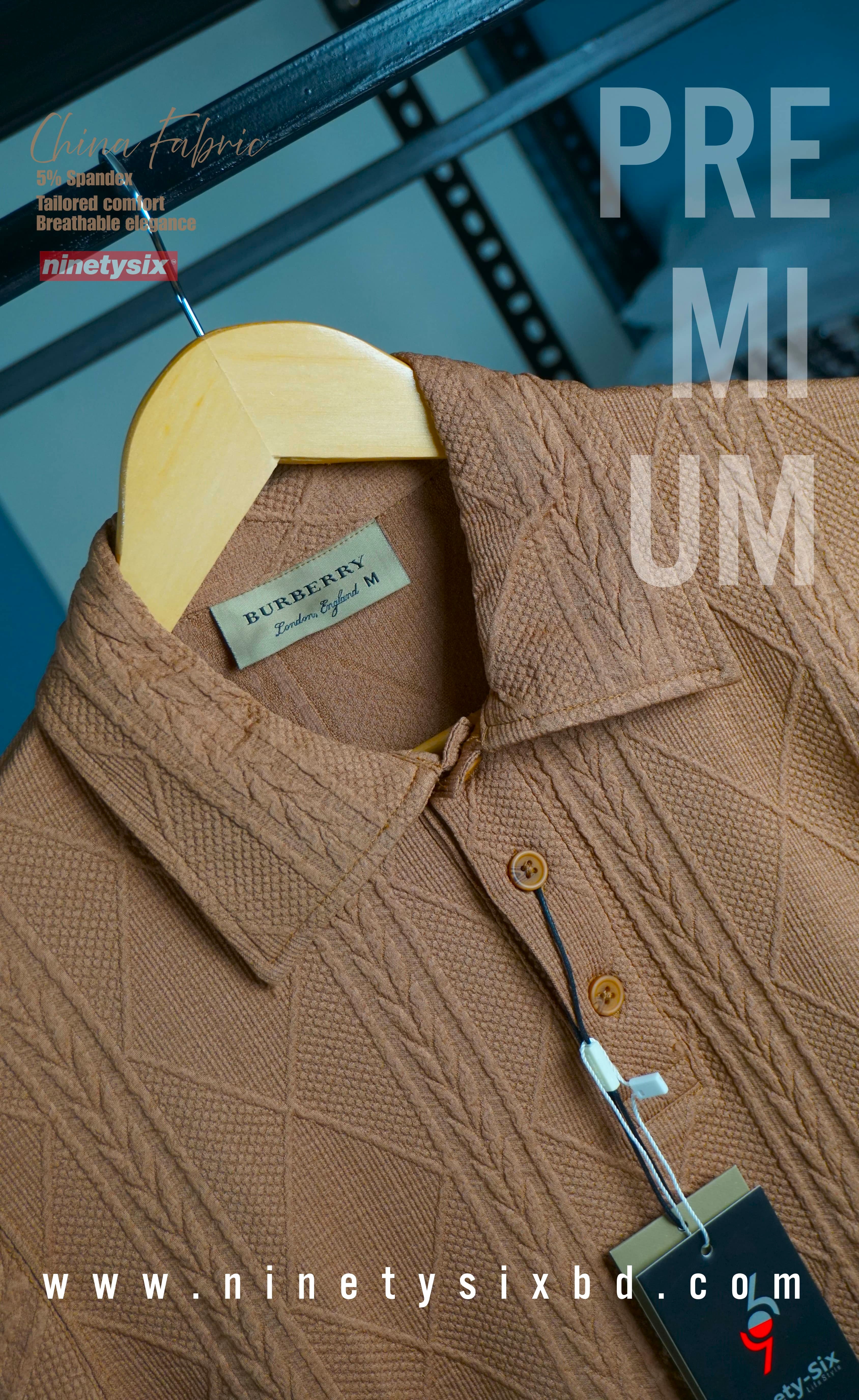 P004 Premium Polo (Brown/ Unisex) thumbnail 3