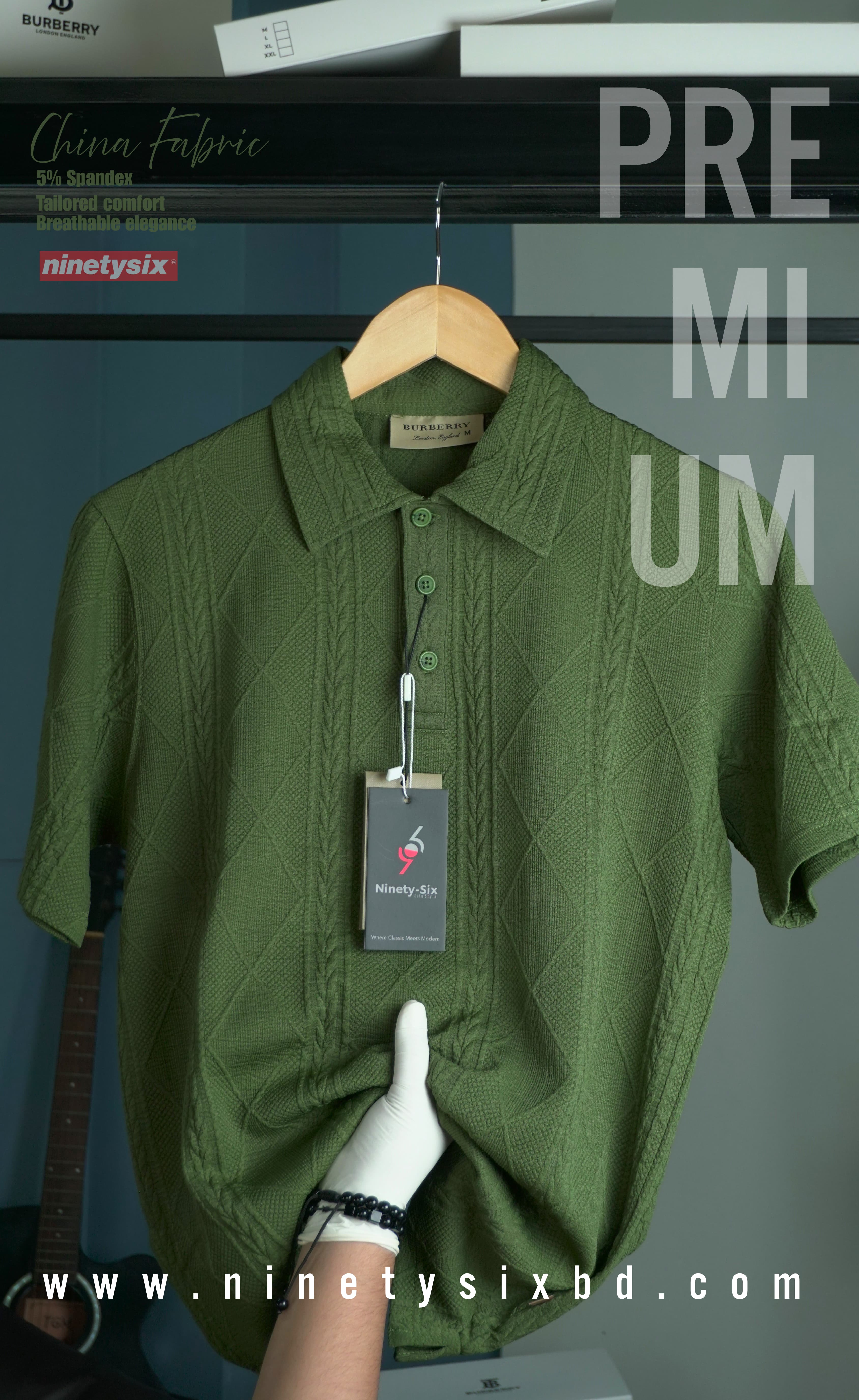 P004 Premium Polo (Olive/ Unisex)