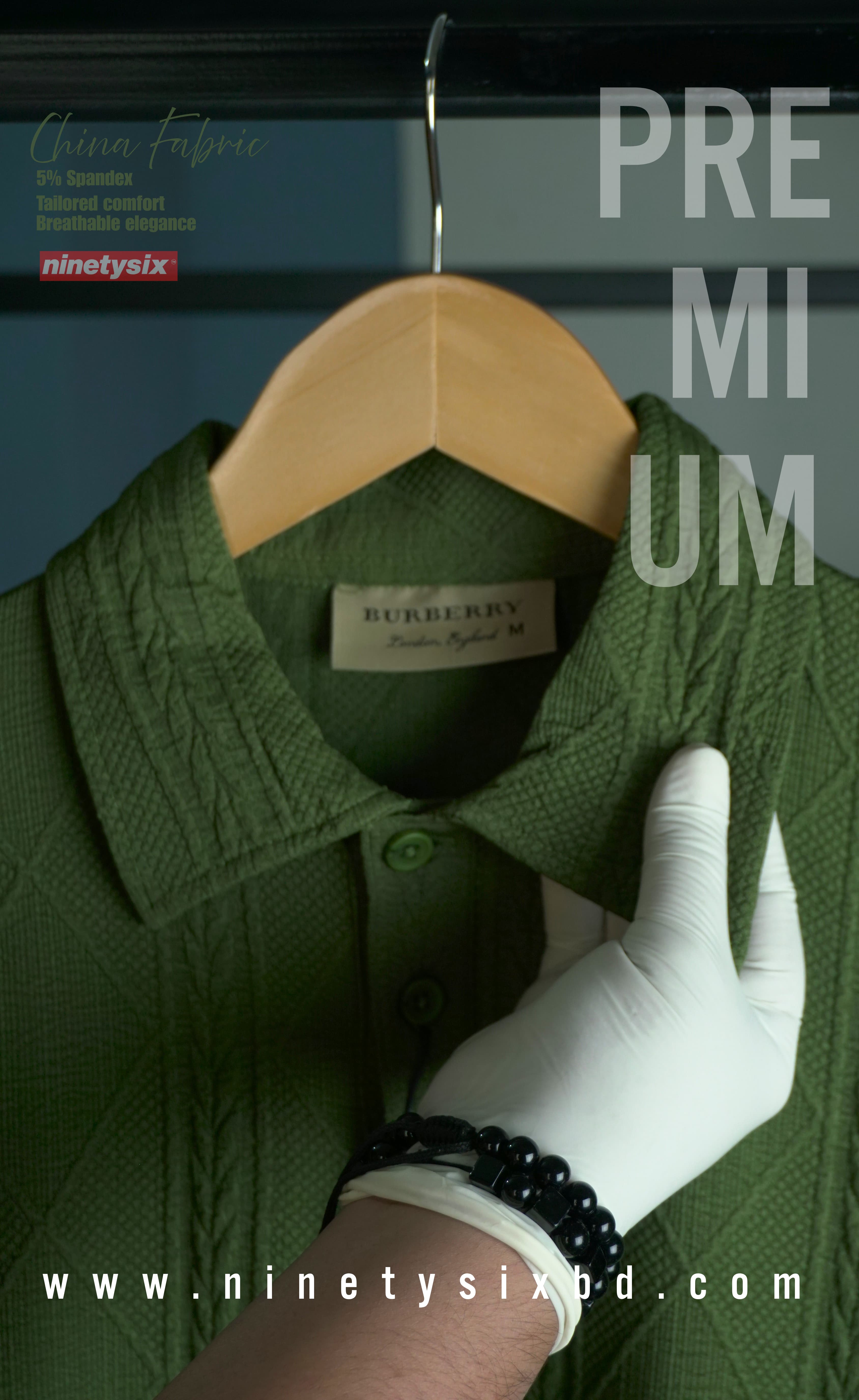 P004 Premium Polo (Olive/ Unisex) - 2